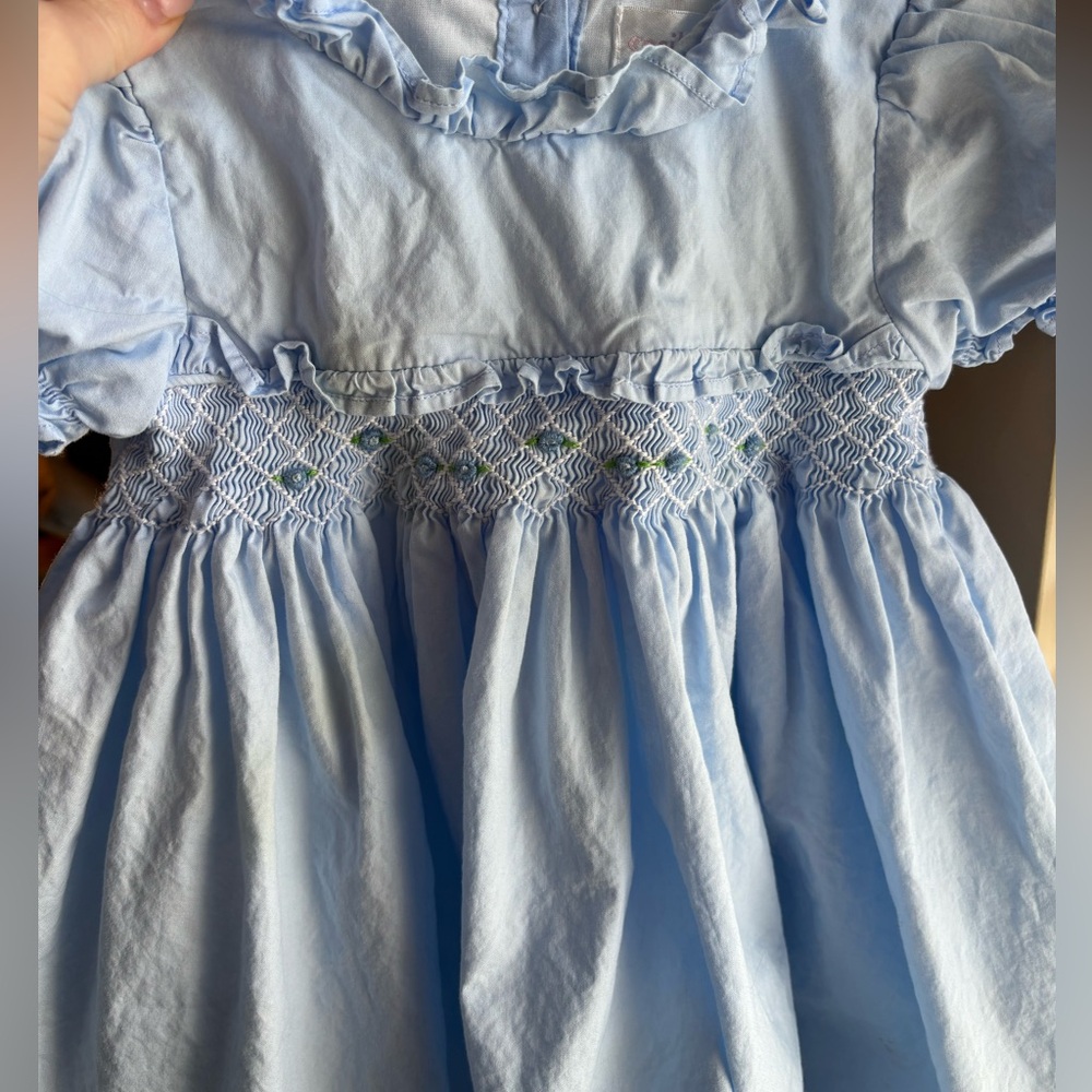 Cecil and Lou Blue Floral Smocked Dress - Picture 6 of 6